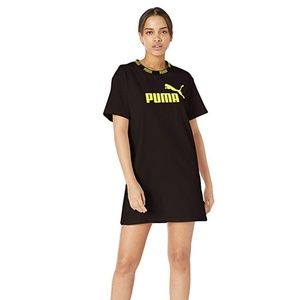PUMA Amplified Dress, Black/Blazing Yellow, Size S